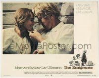 9y434 EMIGRANTS LC #4 1972 romantic close up of Max Von Sydow & Liv Ullmann, Jan Troell directed!