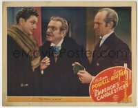 9y436 EMPEROR'S CANDLESTICKS LC 1937 3-shot of Robert Young, Frank Morgan & Ian Wolfe!