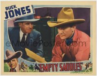 9y437 EMPTY SADDLES LC 1936 great close up of tough cowboy Buck Jones with intense stare!