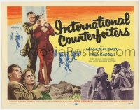 9y086 INTERNATIONAL COUNTERFEITERS TC 1958 Gordon Howard, sexy Irina Garden, German crime thriller!