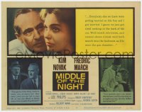 9y120 MIDDLE OF THE NIGHT TC 1959 sexy young Kim Novak is involved with much older Fredric March!