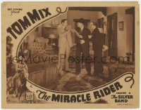 9y695 MIRACLE RIDER chapter 9 LC 1935 two men stare at guilty Charles Middleton, The Silver Band!