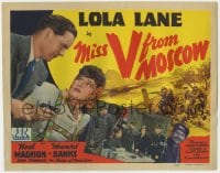 9y122 MISS V FROM MOSCOW TC 1942 Noel Madison, spy Lola Lane impersonates dead German spy in WWII!