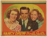 9y714 NANCY DREW TROUBLE SHOOTER LC 1939 best portrait of Bonita Granville smiling with co-stars!