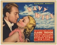 9y129 NAVY WIFE TC 1935 romantic portrait of pretty Claire Trevor & Ralph Bellamy!