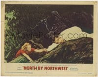 9y728 NORTH BY NORTHWEST LC #6 1959 Cary Grant helps Eva Marie Saint climb up Mt. Rushmore!