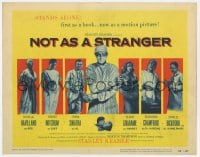 9y132 NOT AS A STRANGER TC 1955 doctor Robert Mitchum, Olivia De Havilland, Frank Sinatra!