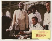 9y731 OCTOPUSSY LC #5 1983 great image of Roger Moore as James Bond playing backgammon!