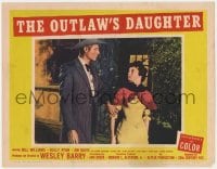 9y745 OUTLAW'S DAUGHTER LC #3 1954 tall guy grabs worried Kelly Ryan by the arm!