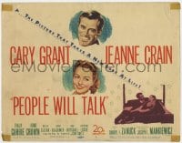 9y145 PEOPLE WILL TALK TC 1951 Cary Grant & Jeanne Crain in the picture that takes a look at life!