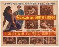 9y149 PICKUP ON SOUTH STREET TC 1953 Richard Widmark & Jean Peters in Samuel Fuller noir classic!