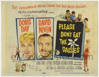 9y151 PLEASE DON'T EAT THE DAISIES TC 1960 artwork of pretty smiling Doris Day & David Niven!