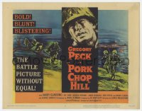 9y153 PORK CHOP HILL TC 1959 Lewis Milestone directed, art of Korean War soldier Gregory Peck!