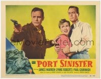 9y762 PORT SINISTER LC #2 1953 House Peters with gun protects Lynne Roberts & James Warren!