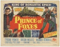 9y156 PRINCE OF FOXES TC 1949 Orson Welles, Tyrone Power, Wanda Hendrix, King of Romantic Epics!