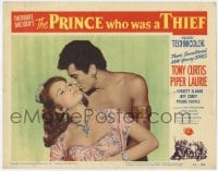 9y766 PRINCE WHO WAS A THIEF LC #6 1951 best c/u of barechested Tony Curtis & sexy Piper Laurie!