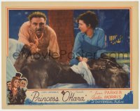 9y767 PRINCESS O'HARA LC 1935 Jean Parker watches Henry Armetta check horse's vital signs!