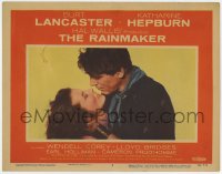 9y772 RAINMAKER LC #4 1956 great romantic close up of Burt Lancaster & Katharine Hepburn!