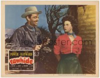 9y774 RAWHIDE LC #8 1951 great close up of Jack Elam smiling at angry Susan Hayward!