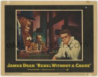 9y775 REBEL WITHOUT A CAUSE LC #3 1955 James Dean's parents beg him to open up to policeman Platt!