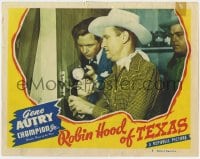 9y787 ROBIN HOOD OF TEXAS LC #5 1947 Gene Autry uses his spurs to break through a blocked door!