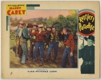 9y800 RUSTLER'S PARADISE LC 1935 great image of Harry Carey pointing his gun at the outlaw gang!