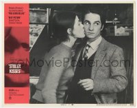 9y851 STOLEN KISSES LC #2 1969 Francois Truffaut's Baisers Voles, Delphine Seyrig kissing Leaud!