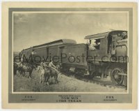 9y881 TEXAN LC R1920s great image of Tom Mix on Tony roping engineer from inside train!