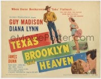 9y211 TEXAS, BROOKLYN & HEAVEN TC 1948 William Castle, buckaroo Guy Madison, sexy Diana Lynn!