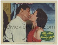 9y886 THAT WONDERFUL URGE LC #4 1949 c/u of of Tyrone Power about to kiss sexy Gene Tierney!