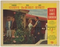 9y887 THERE'S ALWAYS TOMORROW LC #6 1956 Reynolds & Gentry spy on MacMurray & Barbara Stanwyck!