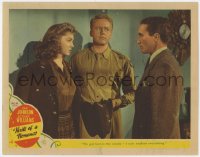 9y899 THRILL OF A ROMANCE LC #8 1945 Van Johnson doesn't think Esther Williams can explain everything!