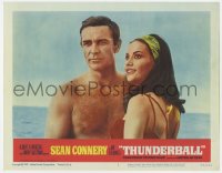 9y900 THUNDERBALL LC #2 1965 c/u of barechested Sean Connery as James Bond & sexy Claudine Auger!