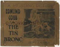 9y222 TIN BRONC TC 1926 silent cowboy Edmund Cobb beating up multiple men in brawl, very rare!