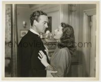 1a125 BISHOP'S WIFE 8x10 key book still 1948 close up of David Niven & wife Loretta Young!