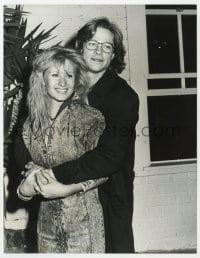 1a143 BRAD PITT 7x9 news photo 1988 w/Heather Haase at benefit at Crios Pizza Palmadora by Downie!