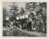 1a162 CAPTIVE GIRL 7.25x9 news photo 1950 Anita Lhoest bound in chains being filmed thrown in pool!