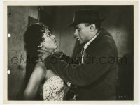 1a166 CARMEN JONES 7.75x10 still 1954 c/u of crazed Harry Belafonte choking Dorothy Dandridge!