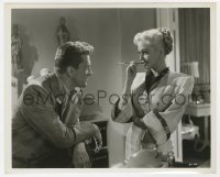 1a176 CHAMPION 8.25x10 still 1949 c/u of sexy smoking Marilyn Maxwell & boxer Kirk Douglas!