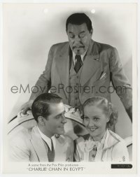 1a181 CHARLIE CHAN IN EGYPT 8x10.25 still 1935 Warner Oland over Pat Paterson & Thomas Beck!