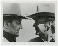 1a187 CHISUM 8x10 still 1970 John Wayne & Forrest Tucker in an eyeball to eyeball confrontation!