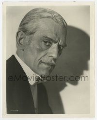 1a192 CLIMAX 8x10 still 1944 great close up of sinister Boris Karloff in tuxedo by shadow!