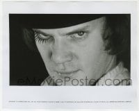 1a195 CLOCKWORK ORANGE deluxe 8x10 still 1972 intense super close up of Malcolm McDowell, Kubrick!