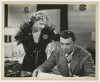 1a362 GOLDEN ARROW 8.25x10 still 1936 c/u of Bette Davis looking over George Brent's shoulder!