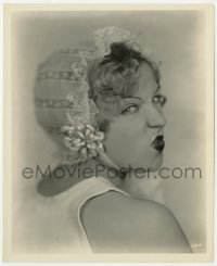 1a578 MARJORIE WHITE deluxe 8.25x10 still 1920s head & shoulders portrait making a funny face!