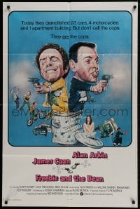 1b361 FREEBIE & THE BEAN int'l 1sh 1974 James Caan, Alan Arkin, wacky screwball cops shooting guns!