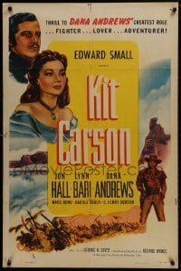 1b495 KIT CARSON 1sh R1947 Jon Hall, Lynn Bari, spectacle of America's most fabulous days!