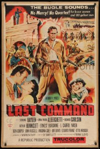 1b507 LAST COMMAND 1sh 1955 Sterling Hayden & Anna Maria Alberghetti at the Alamo!