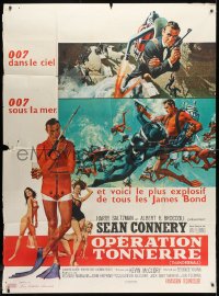 1c944 THUNDERBALL French 1p 1965 McGinnis & McCarthy art of Sean Connery as James Bond 007!