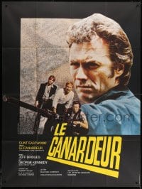 1c946 THUNDERBOLT & LIGHTFOOT French 1p 1974 cool different image of Clint Eastwood pointing gun!